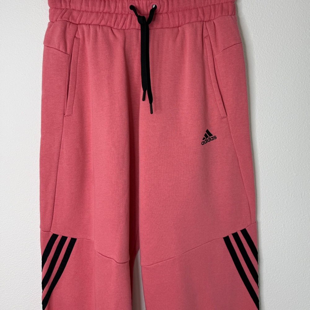 Adidas Originals Women’s Pink Stripes Celebrity Sport Fleece Pants Joggers - Picture 2 of 8